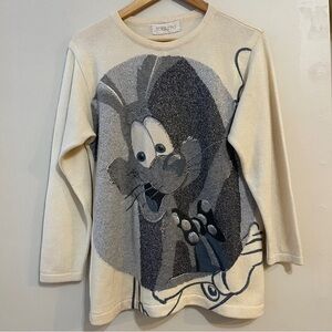 1987 Iceberg Sweater Roger Rabbit Rare Pullover Made In Italy Men’s Size Small